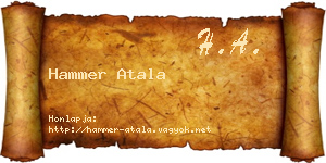 Hammer Atala névjegykártya